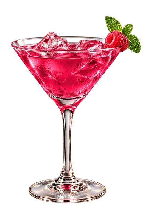 Cóctel rosa de frambuesa y menta para eventos en Bogotá